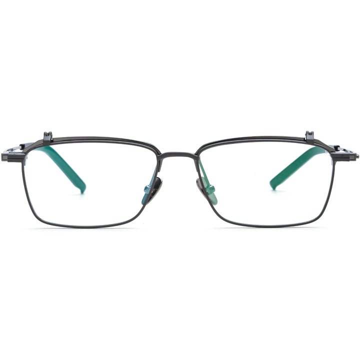 Rectangle Flip Up Glasses TG1243 - Wide Frames for Men with Larger Heads