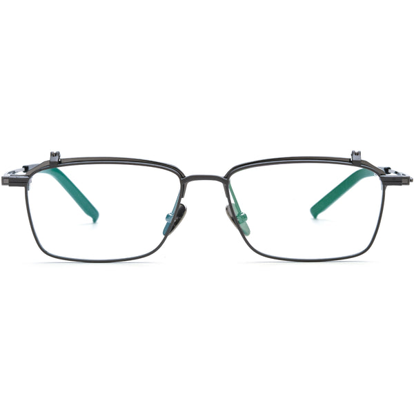 Rectangle Flip Up Glasses TG1243 - Wide Frames for Men with Larger Heads