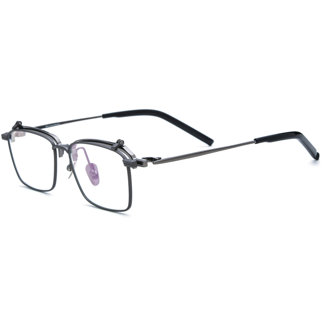Rectangle Flip Up Glasses TG1243 - Wide Frames for Men with Larger Heads