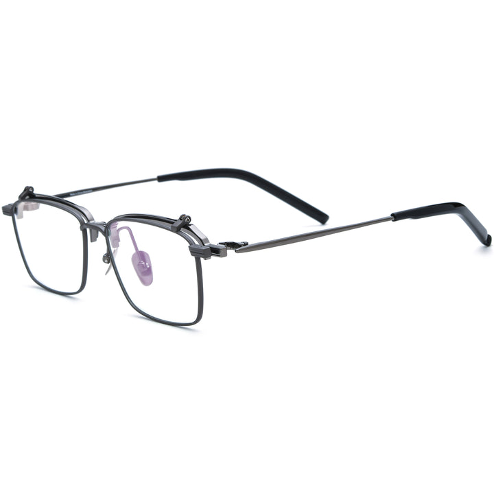 Rectangle Flip Up Glasses TG1243 - Wide Frames for Men with Larger Heads