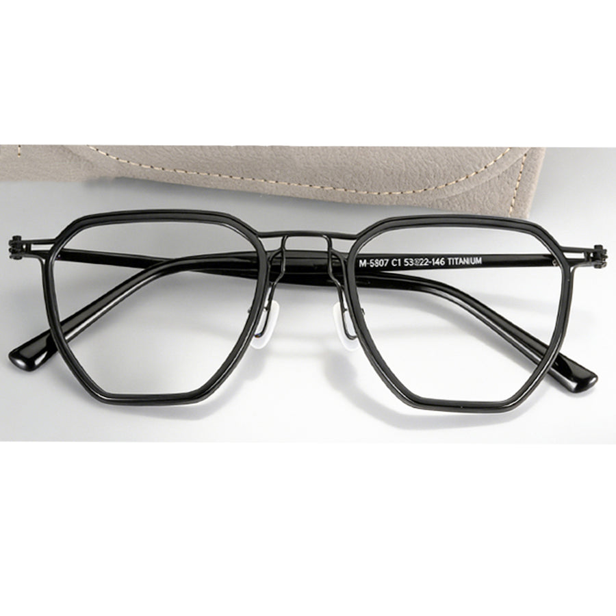 Square Glasses EF1143 - Wide Frames for Men with Larger Heads