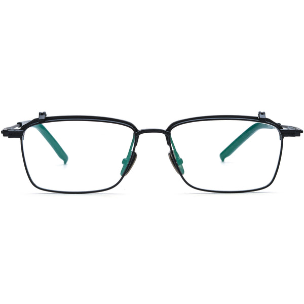 Rectangle Flip Up Glasses TG1243 - Wide Frames for Men with Larger Heads