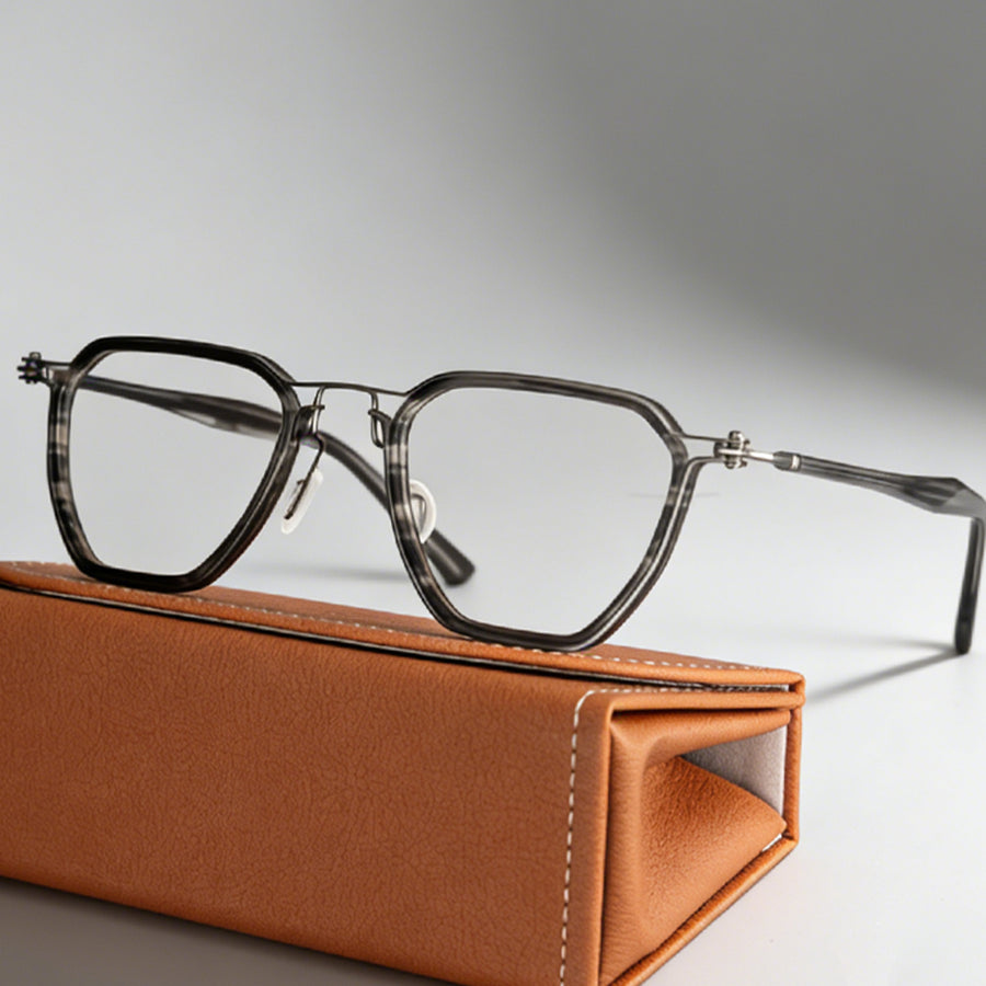 Square Glasses EF1143 - Wide Frames for Men with Larger Heads