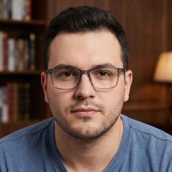 Square Glasses EF1151 - Wide Frames for Men with Larger Heads