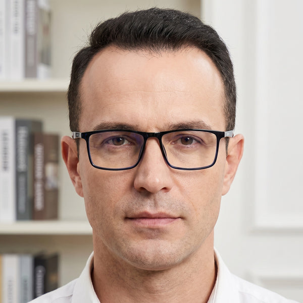 Rectangle Glasses EF1150 - Wide Frames for Men with Larger Heads