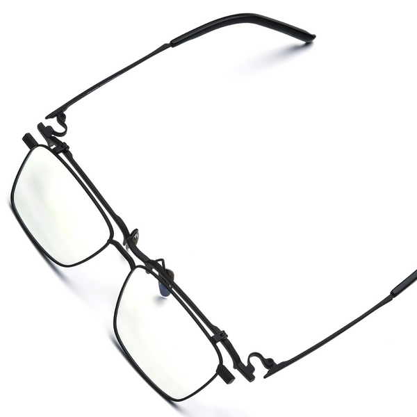 Rectangle Flip Up Glasses TG1243 - Wide Frames for Men with Larger Heads