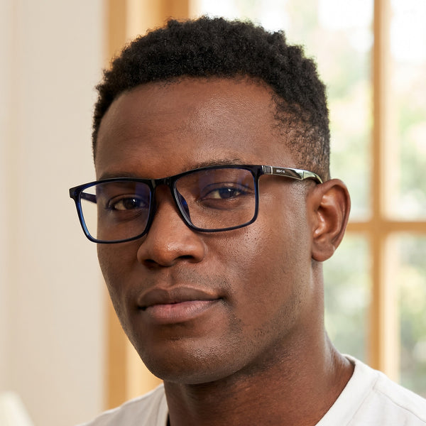 Rectangle Glasses EF1150 - Wide Frames for Men with Larger Heads