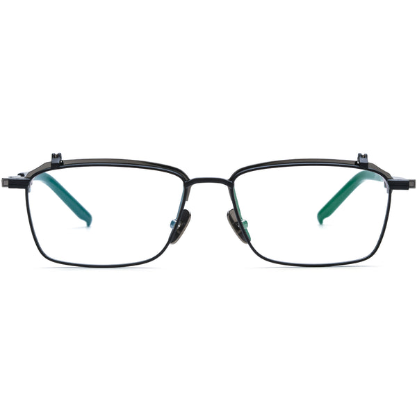 Rectangle Flip Up Glasses TG1243 - Wide Frames for Men with Larger Heads