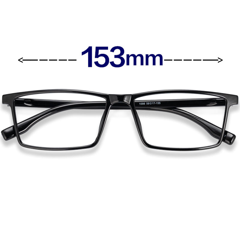 Rectangle Glasses A3920 - Wide Frames for Men with Larger Heads