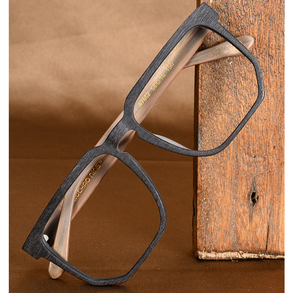 Square Glasses A1046 - Wide Frames for Men with Larger Heads