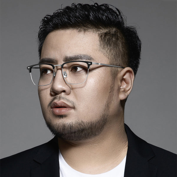 Browline Glasses EF1057 - Wide Frames For Men With Larger Heads