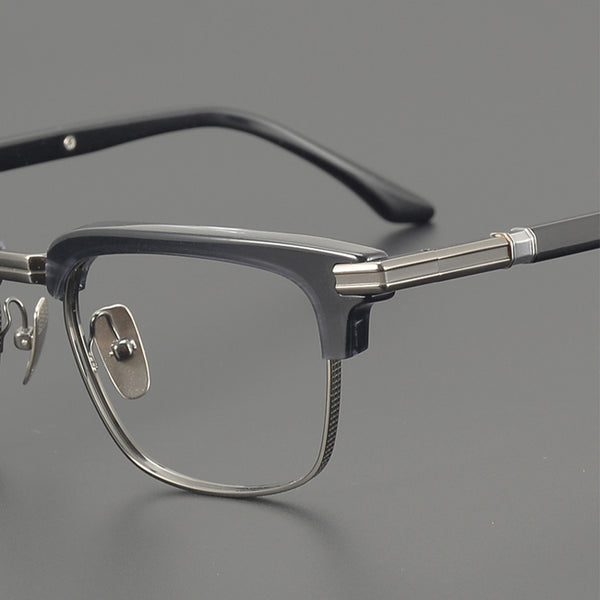 Browline Glasses EF1028 - Wide Frames for Men with Larger Heads