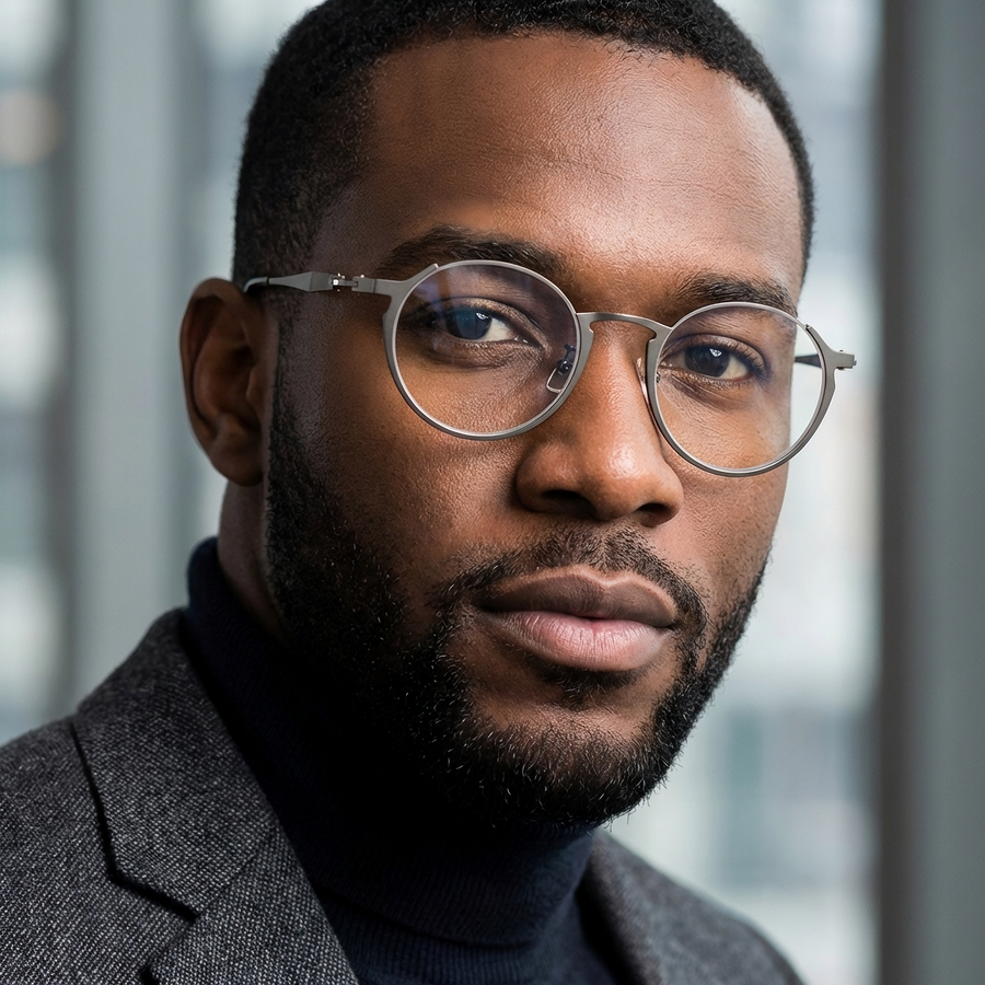 Round Glasses RV1017 - Wide Frames for Men with Larger Heads