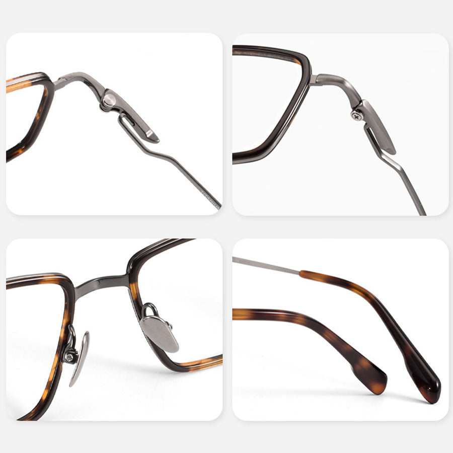 Rectangle Glasses EF1116 - Wide Frames for Men with Larger Heads
