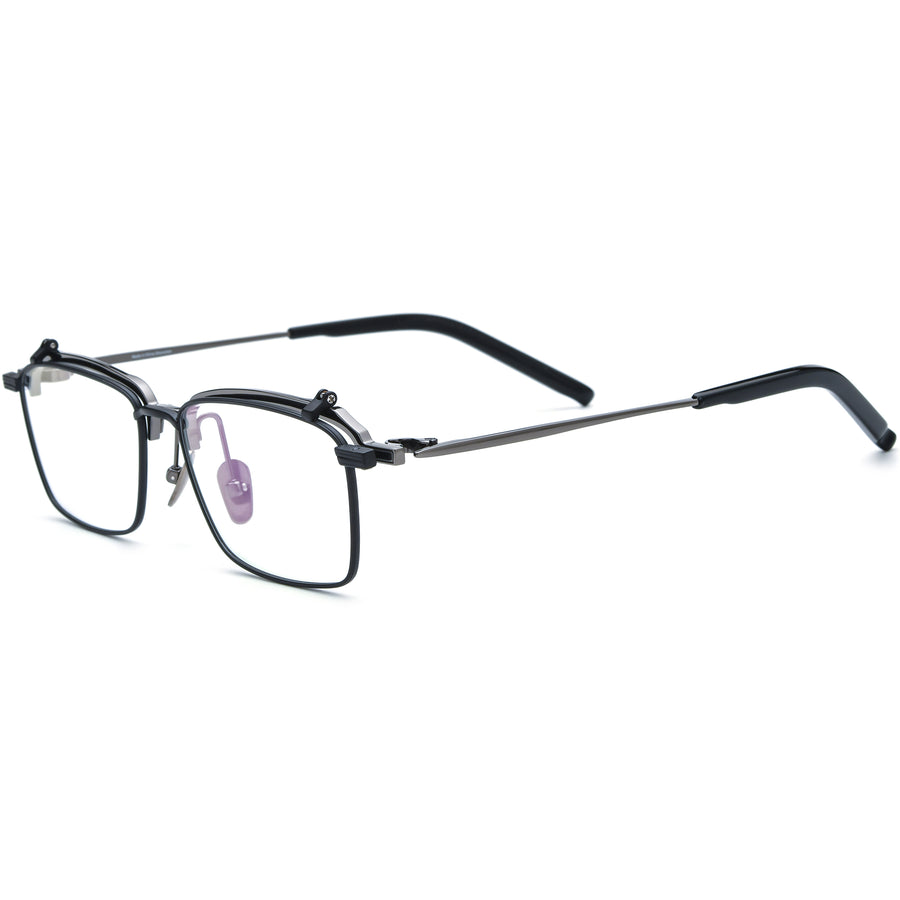 Rectangle Flip Up Glasses TG1243 - Wide Frames for Men with Larger Heads