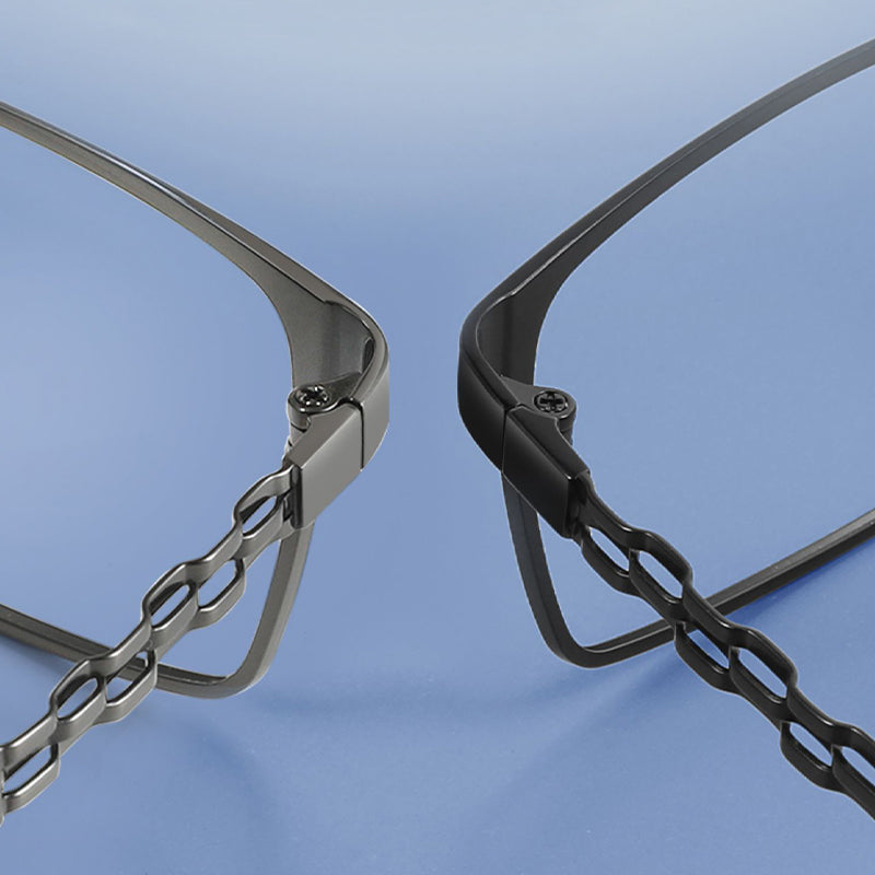 Rectangle Glasses EF1055 - Wide Frames For Men With Larger Heads