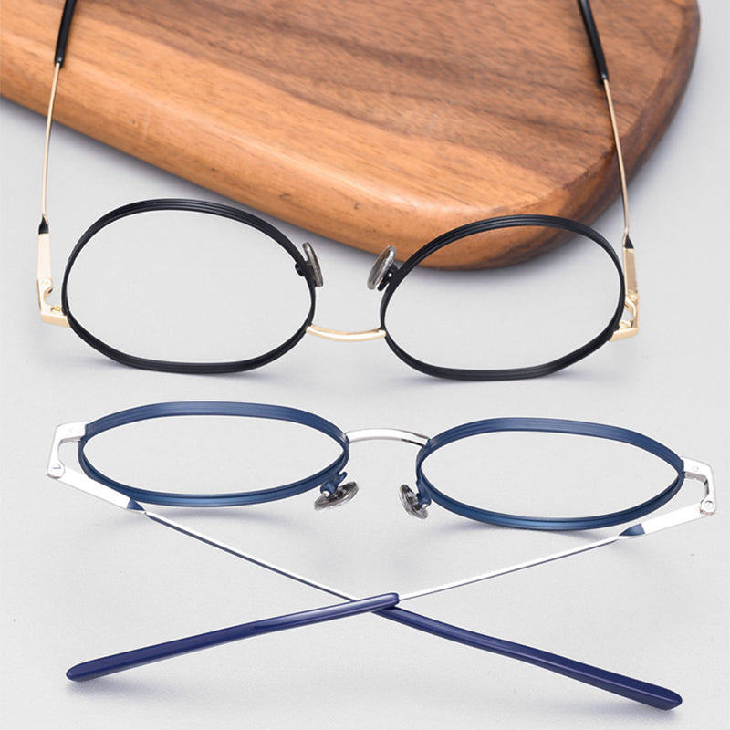 Round Glasses A3878 - Wide Frames for Men with Larger Heads