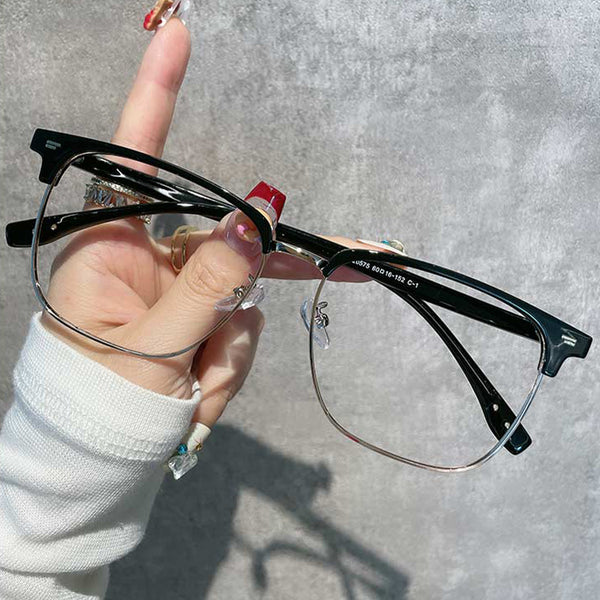 Browline Glasses EF1035 - Wide Frames for Men with Larger Heads