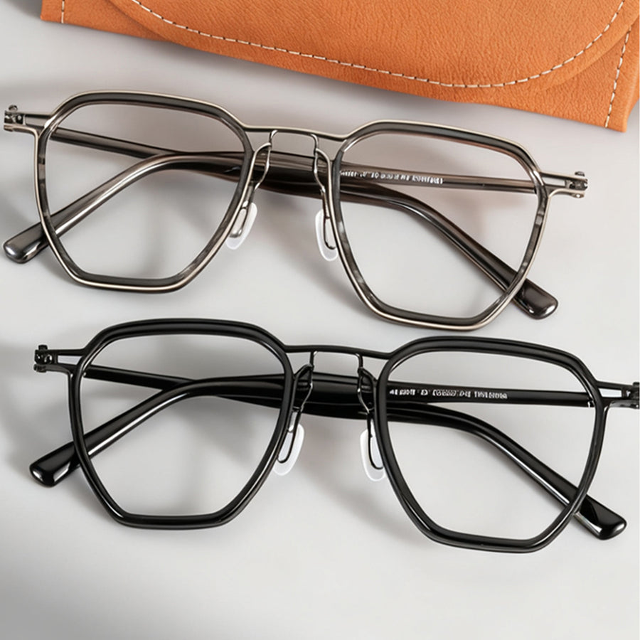 Square Glasses EF1143 - Wide Frames for Men with Larger Heads