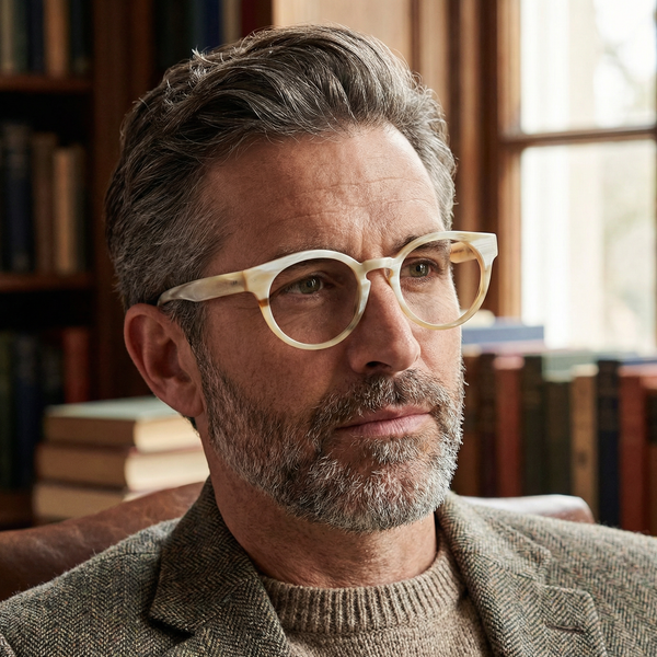 Buffalo Horn Round Glasses NJ1203
