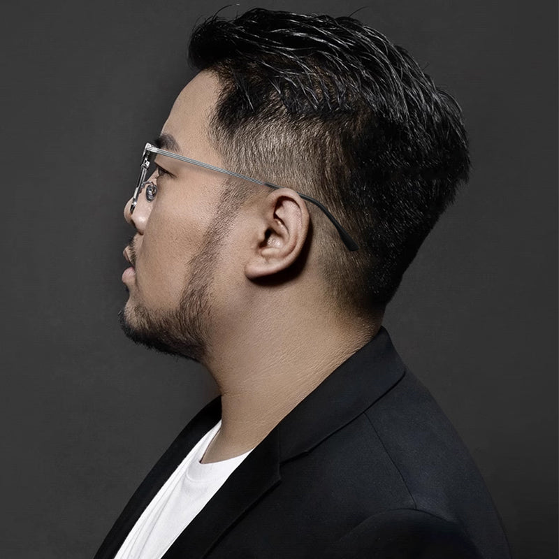 Browline Glasses EF1051 - Wide Frames for Men with Larger Heads