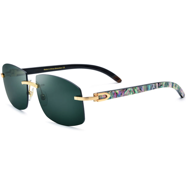 Buffalo Horn Square Sunglasses BRS1009
