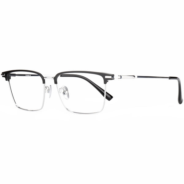 Square Glasses EF1115 - Wide Frames for Men with Larger Heads