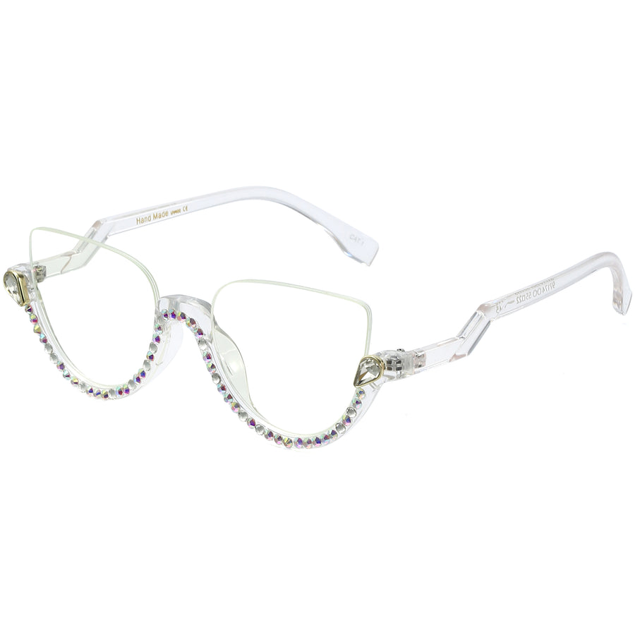 Reverse Half Rim Glasses | EYESHELLS