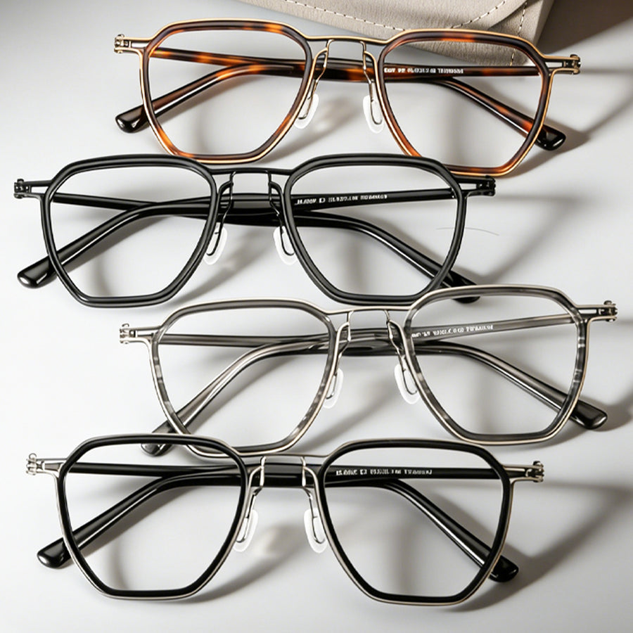 Square Glasses EF1143 - Wide Frames for Men with Larger Heads