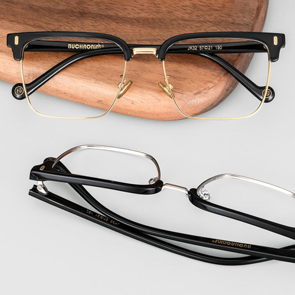 Browline Glasses A3914 - Wide Frames for Men with Larger Heads