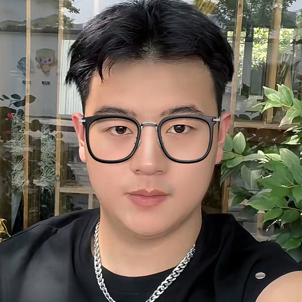 Square Glasses EF1036 - Wide Frames for Men with Larger Heads