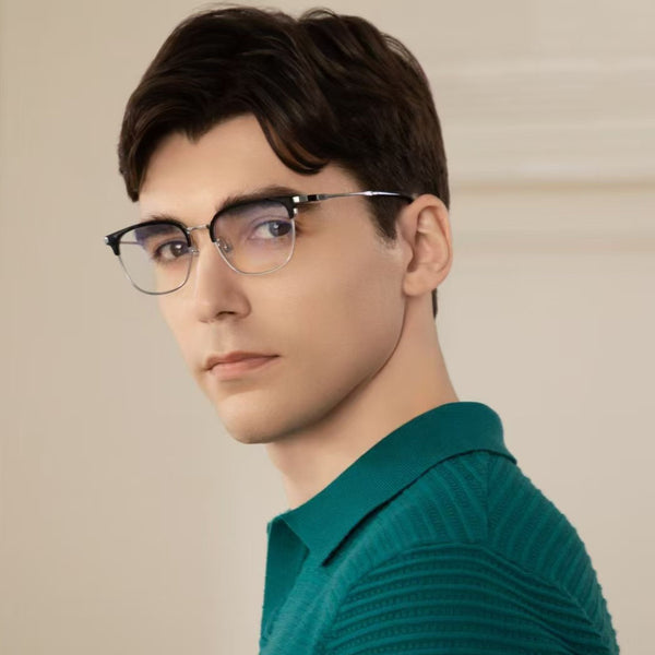 Browline Glasses EF1067 - Wide Frames For Men With Larger Heads