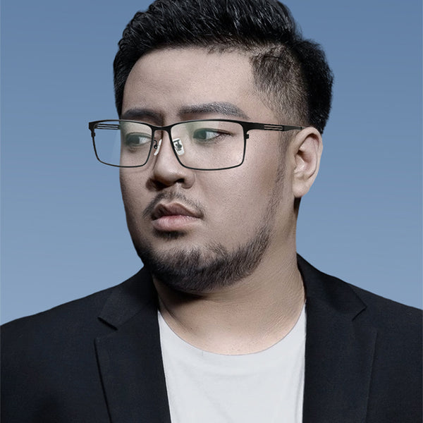 Rectangle Glasses EF1055 - Wide Frames For Men With Larger Heads