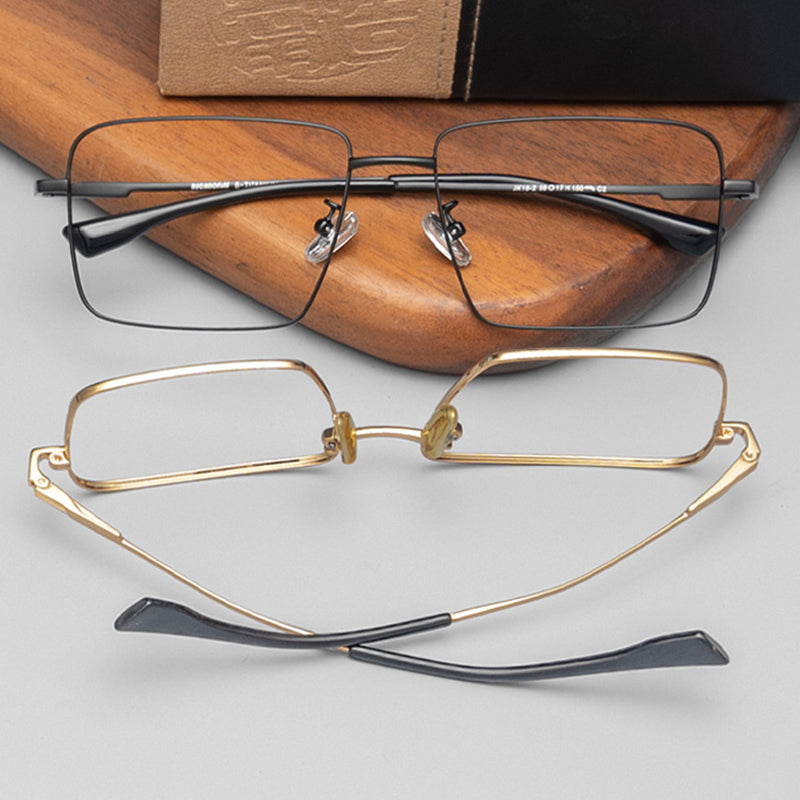 Rectangle Glasses EF1003 - Wide Frames for Men with Larger Heads