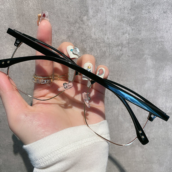 Browline Glasses EF1035 - Wide Frames for Men with Larger Heads