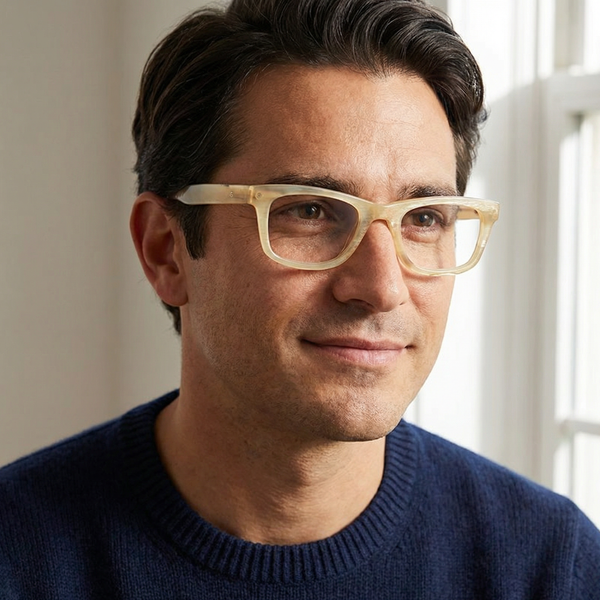 Buffalo Horn Rectangle Glasses NJ1131