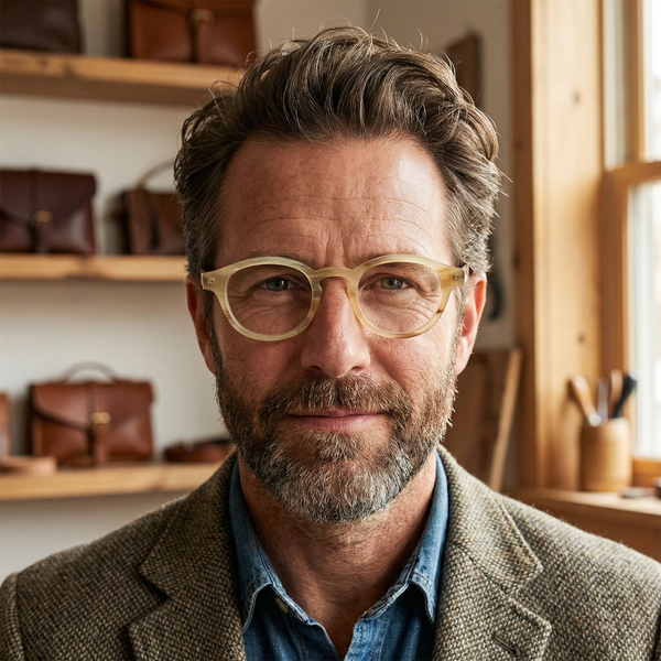 Buffalo Horn Round Glasses NJ1014