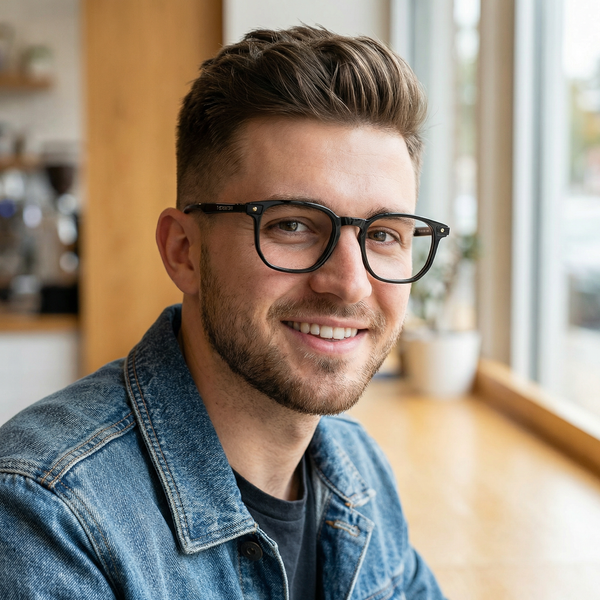 Square Glasses ST1054 - Wide Frames for Men with Larger Heads