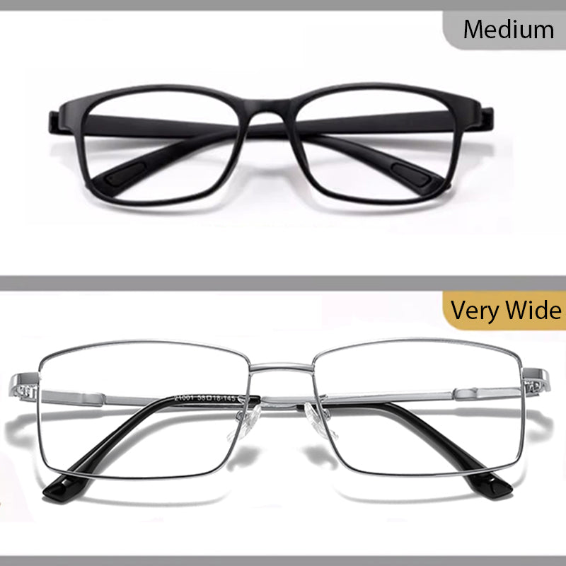 Rectangle Glasses EF1033 - Wide Frames for Men with Larger Heads