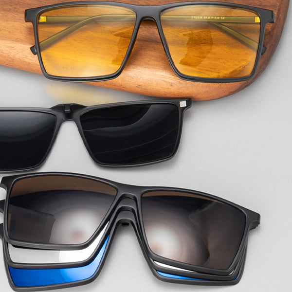 Square Glasses EF1009 - Wide Frames for Men with Larger Heads