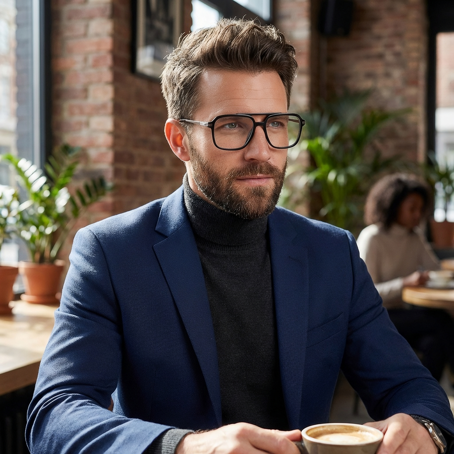 Aviator Glasses YSAC1068 - Wide Frames for Men with Larger Heads