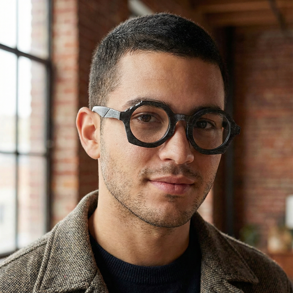 Buffalo Horn Round Glasses NJ1145