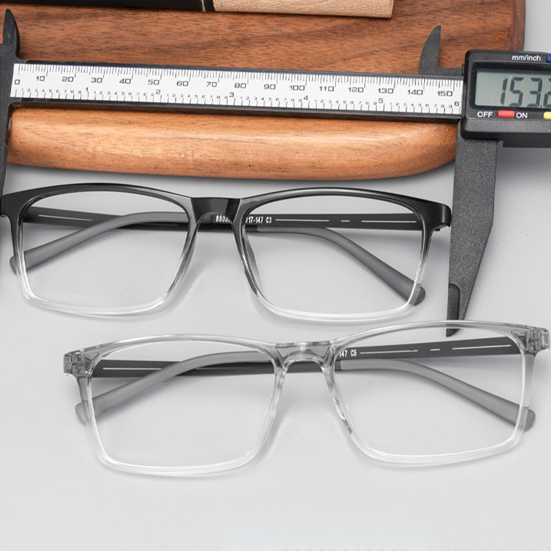 Rectangle Glasses EF1006 - Wide Frames for Men with Larger Heads