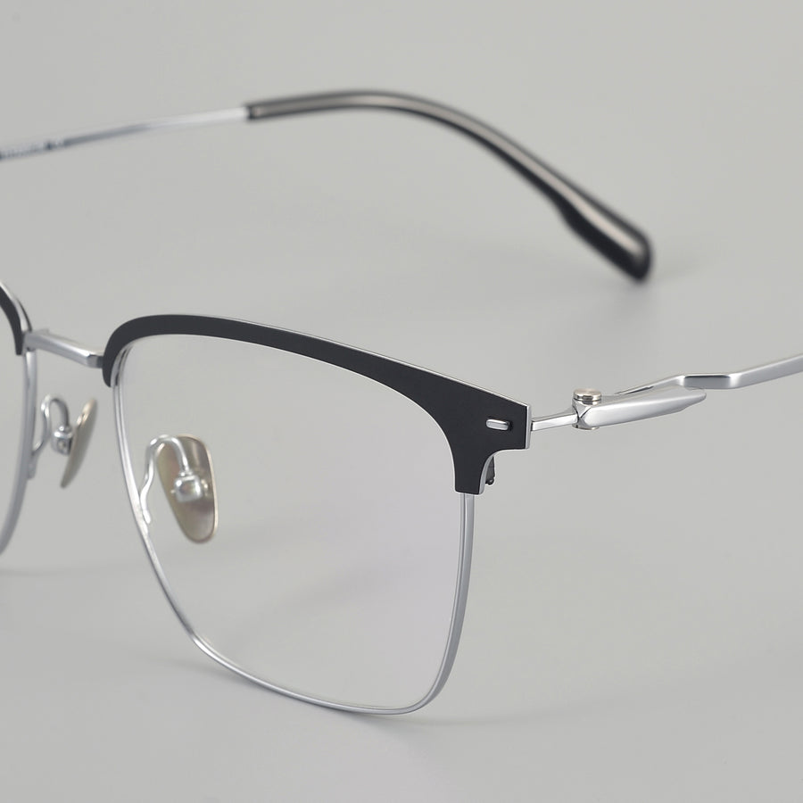 Browline Glasses EF1122 - Wide Frames for Men with Larger Heads