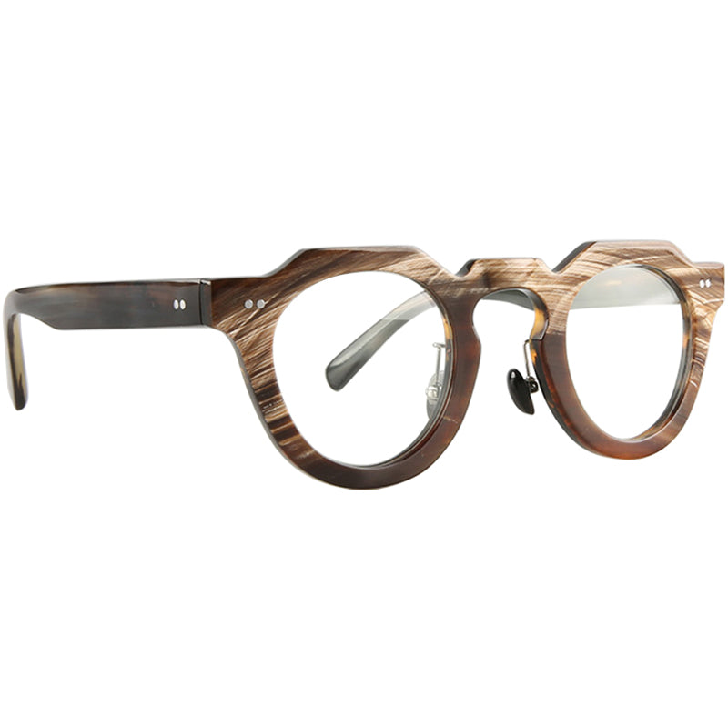 Buffalo Horn Round Glasses NJ1026