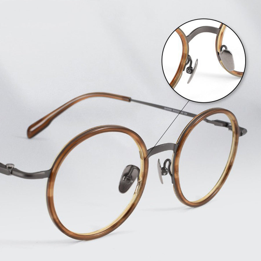 Round Glasses EF1104 - Wide Frames for Men with Larger Heads