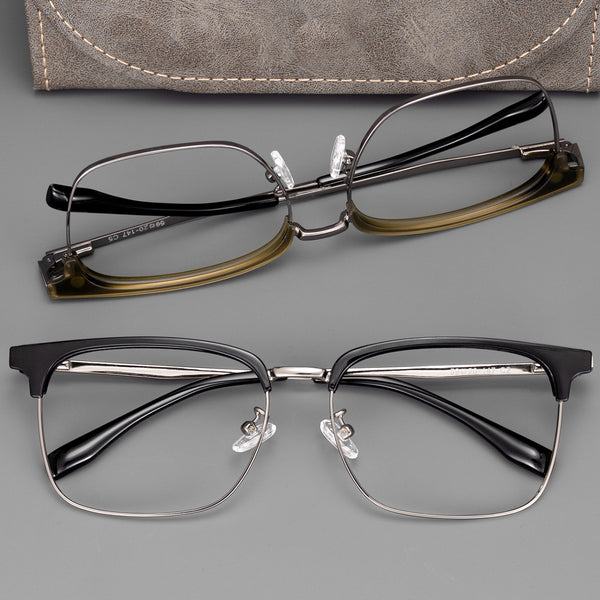 Browline Glasses EF1093 - Wide Frames for Men with Larger Heads