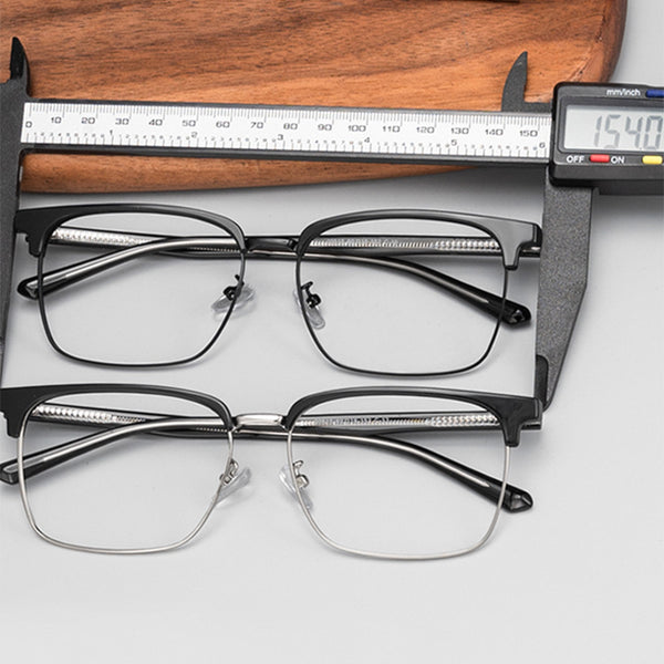 Browline Glasses EF1005 - Wide Frames for Men with Larger Heads