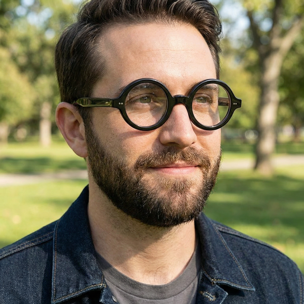 Buffalo Horn Round Glasses NJ1123
