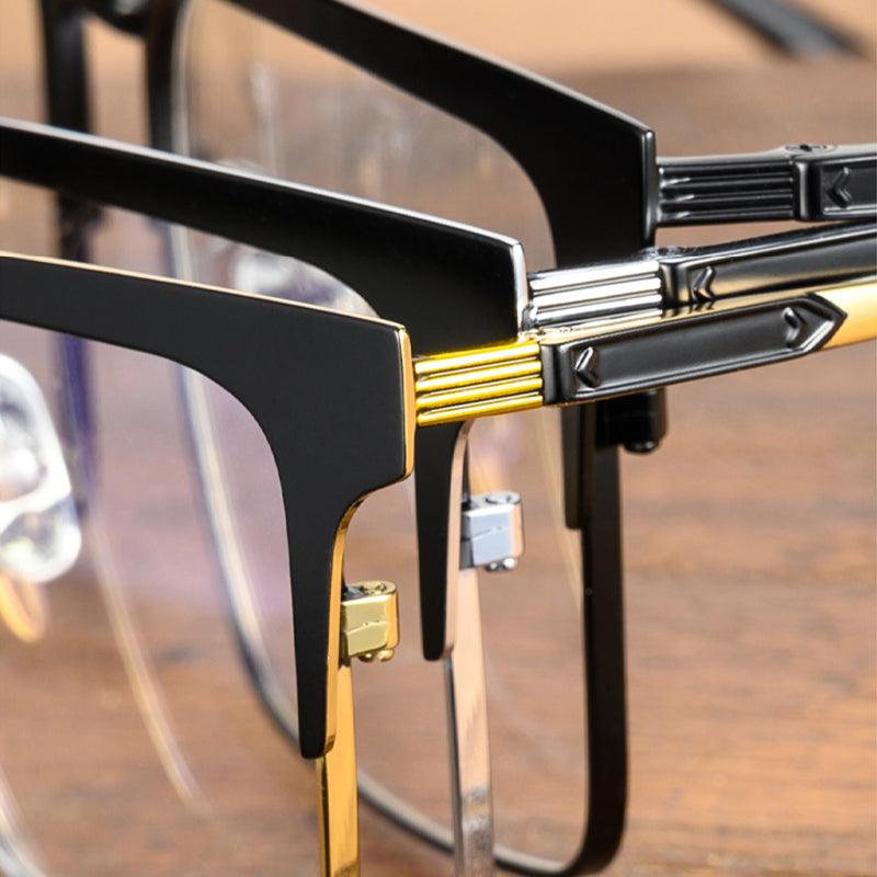 Square Glasses A1740 - Wide Frames for Men with Larger Heads